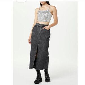 The Drop denim maxi skirt size XS 0/2